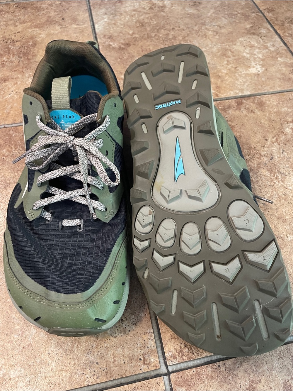 Altra Men's Green and Black Trail Running Sneakers - Picture 2 of 7